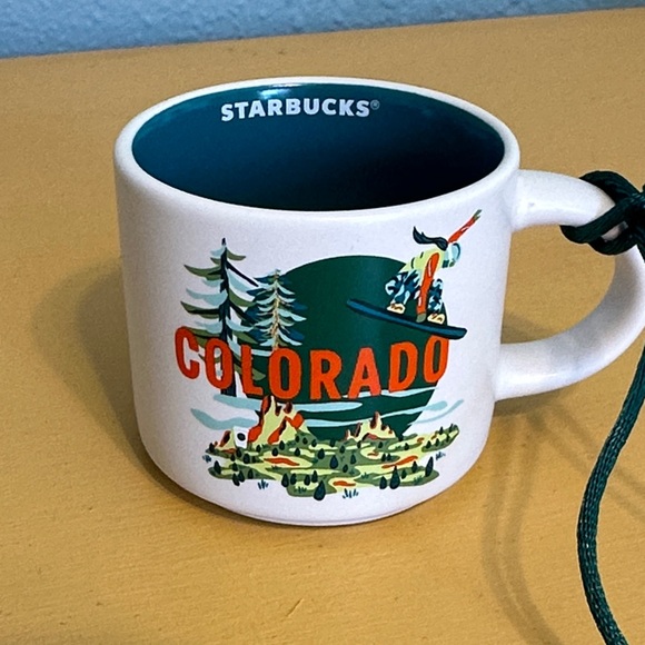 Starbucks Colorado Souvenir Mini Mug with Green Interior Ornament - Picture 2 of 5